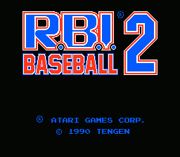 R.B.I. Baseball 2 (Homebrew) — Title screen